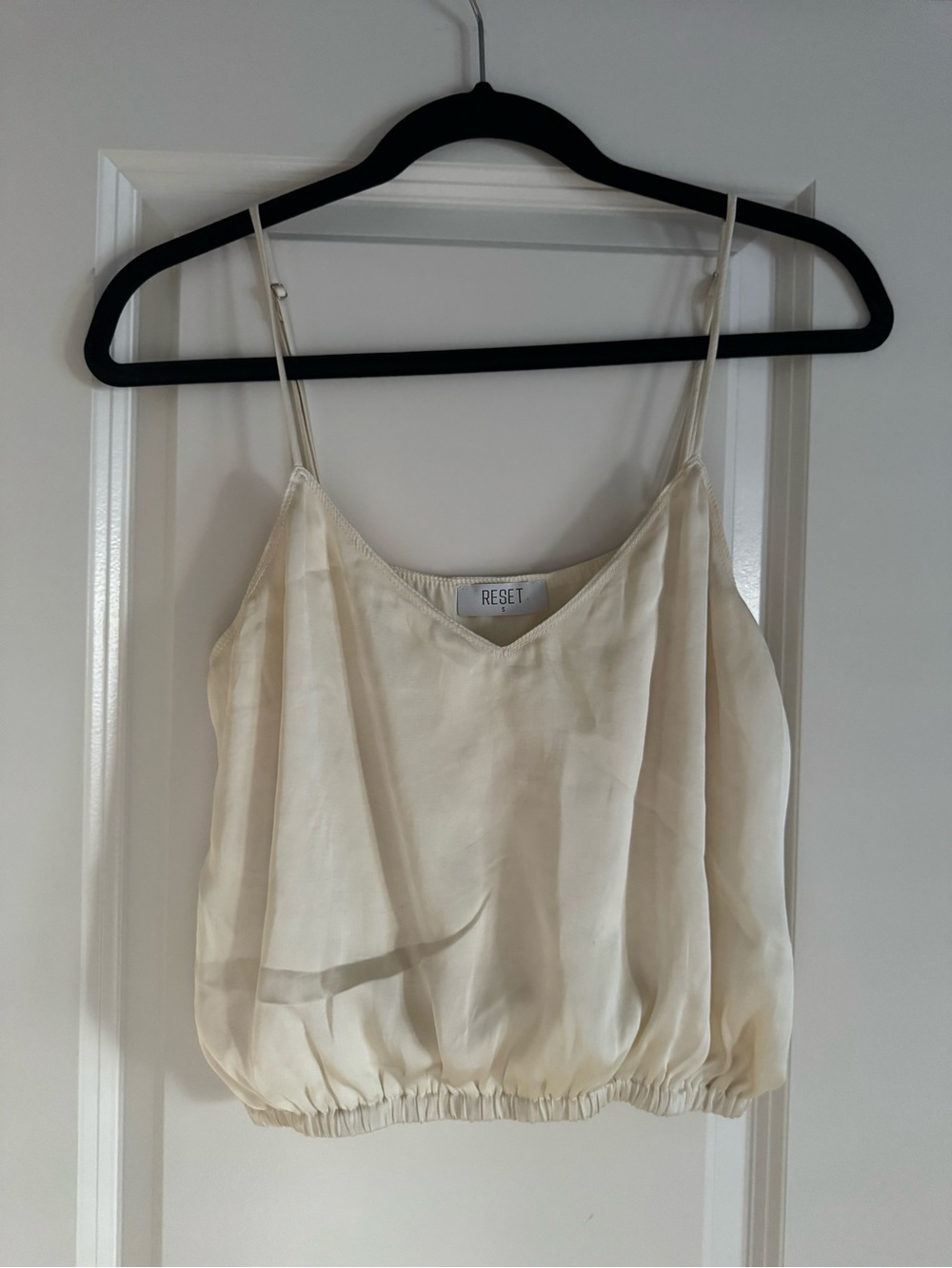 RESET Cream V-Neck Spaghetti Strap Camisole